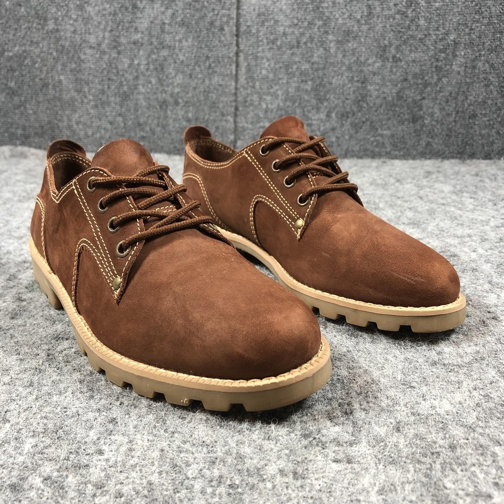 Sporto Oxford Shoes Womens 8 Brown Leather Lug Sole‎ Comfort Casual
